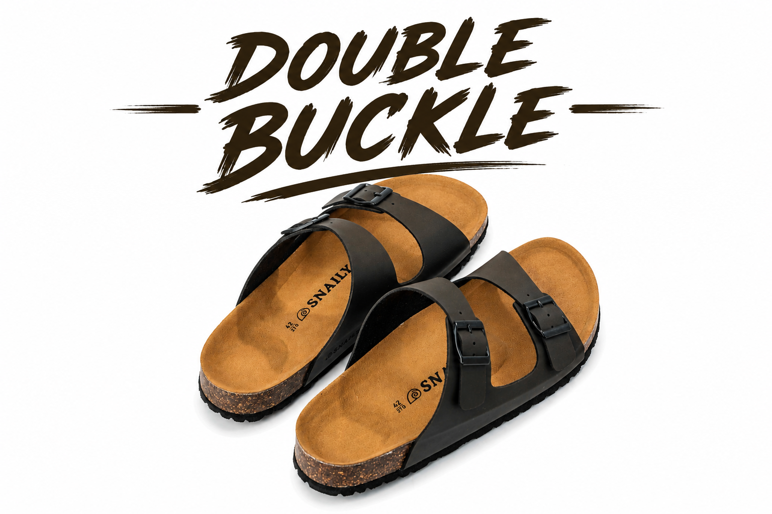 SNAILY SANDALS DOUBLE BUCKLE