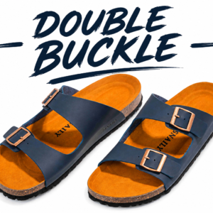 SNAILY SANDALS DOUBLE BUCKLE NAVY