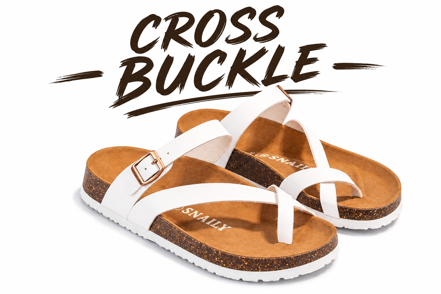 SNAILY SANDALS CROSS BUCKLE
