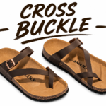 SNAILY SANDALS CROSS BUCKLE BROWN
