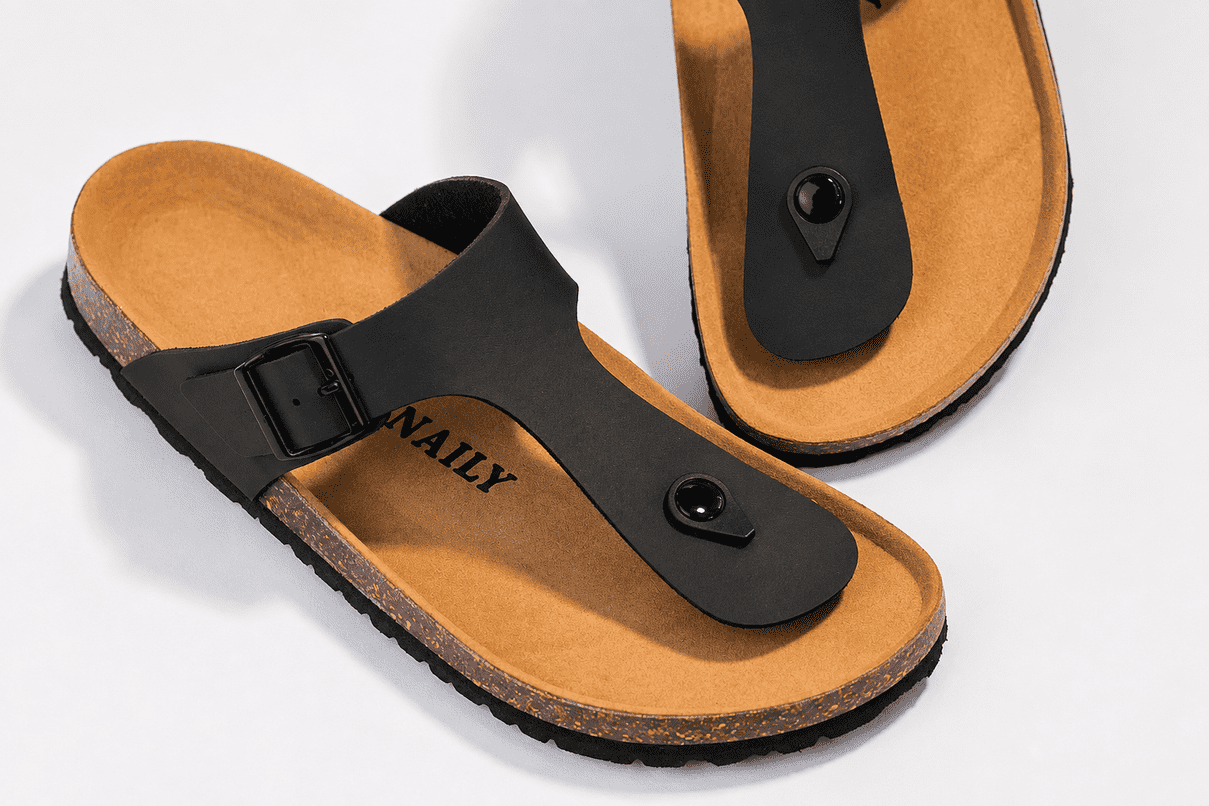 SNAILY SANDALS T-BUCKLE HITAM - Image 2